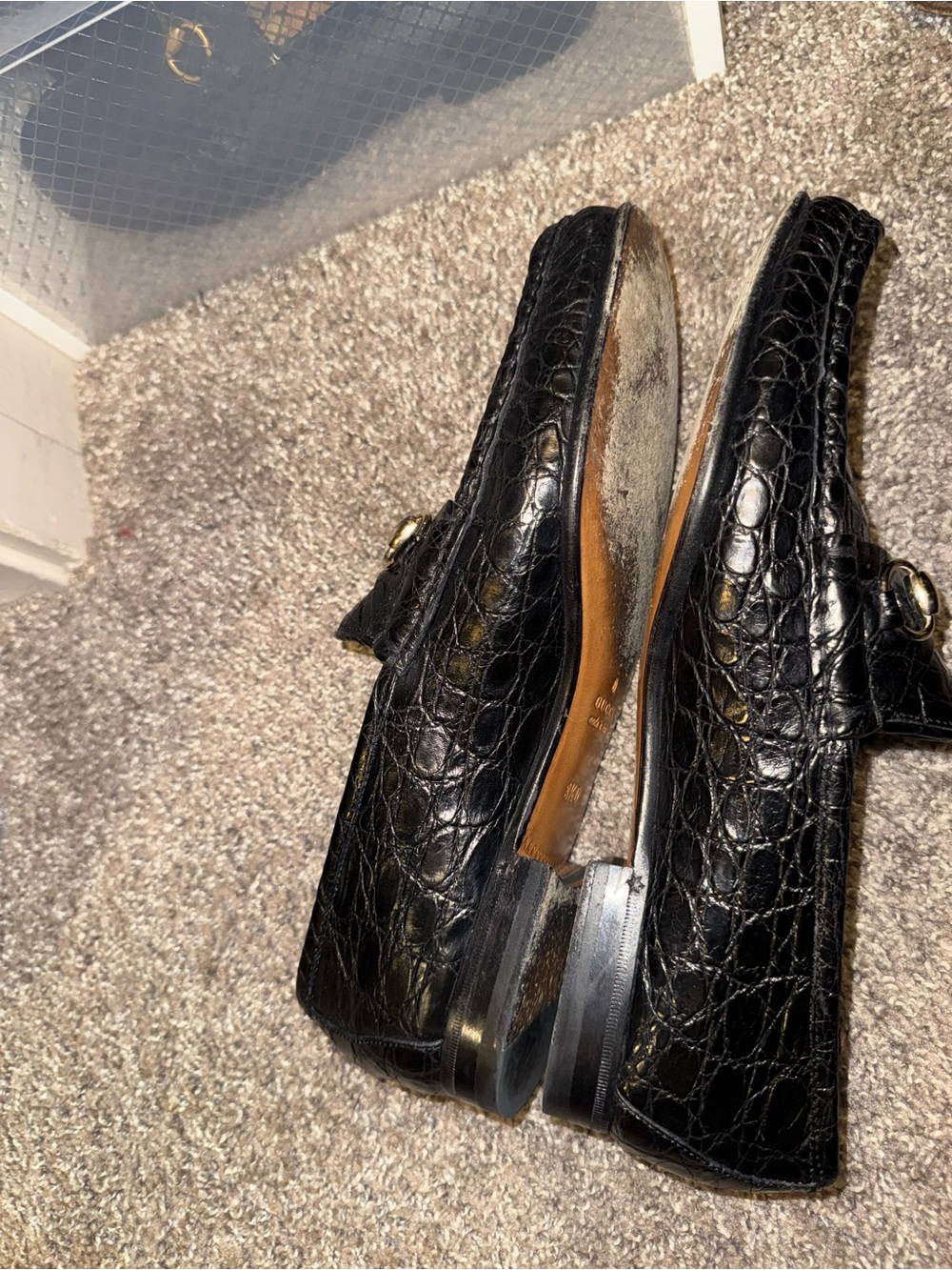 Gucci Genuine Crocodile Horsebit Loafer Retail $3799 Size 8.5 - Picture 4 of 5